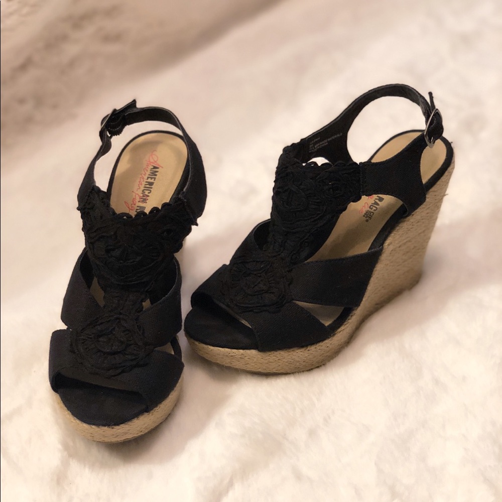 American Rag black wedges - Picture 2 of 4